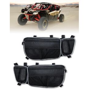 CAN AM Maverick X3 Accessories Front Door Storage Bags for Maverick X3, Compatible with Can Am Maverick X3 Max, XRS Turbo, Featuring Removable Knee Pad, 2023 Design (Sold as a Pair)