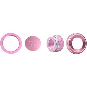 for Toyota Camry LE/SE/XLE/XSE 2025 2026 Accessories, Aluminum Volume Adjuster, Mirror Knob Cover, Engine Start Button Cover/Ring (4pcs) (red)