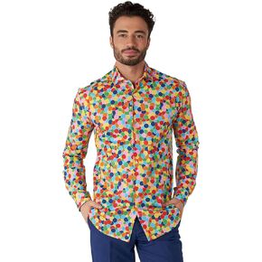 قميص Men's Men - قميص لباس - فستان سليم - غلاف طويل