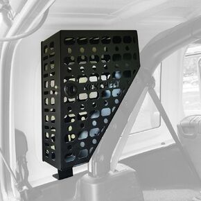 السائق الأيسر الجانبي الشاق الجانبي لفة بار مربع تخزين المعادن Molle متوافقة مع 2018-2025 Wrangler JL Jlu 4 Doors | لا حفر | تسهيل التثبيت | غير متوافق مع القمة الناعمة