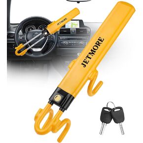 Steering Wheel Lock, Anti Theft Car Device with Adjustable Design, Car Lock in Compatibility, Car Wheel Lock with Reinforced Steel, Car Anti Theft Device with Tamper-Proof Bolts