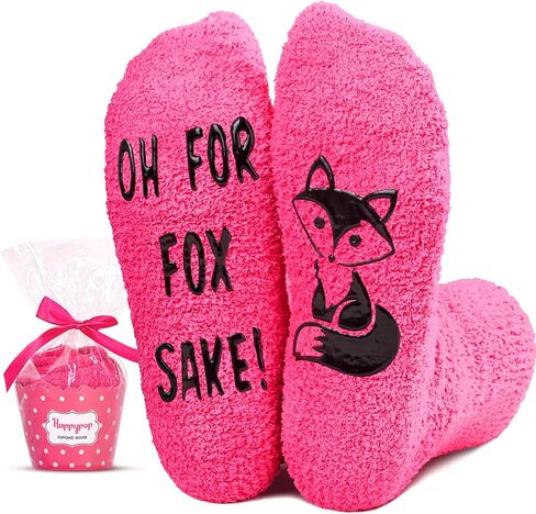 HAPPYPOP Funny Panda Gifts for Women Girls Gifts for Her, Novelty Panda Socks Fun Crazy Silly Pink Fuzzy Socks, Christmas Stocking Stuffers in Saudi Arabia