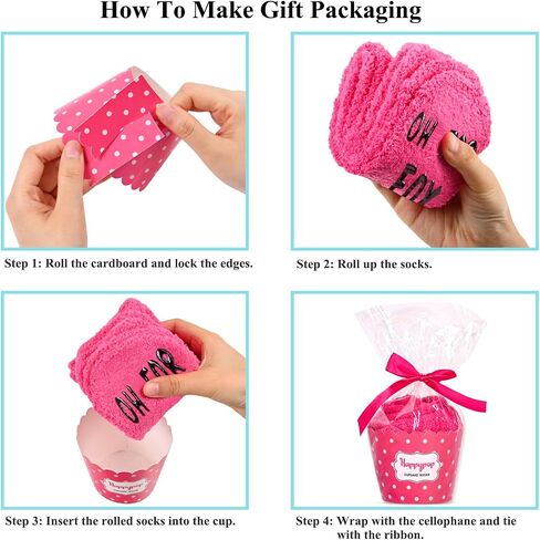 HAPPYPOP Funny Panda Gifts for Women Girls Gifts for Her, Novelty Panda Socks Fun Crazy Silly Pink Fuzzy Socks, Christmas Stocking Stuffers in Saudi Arabia
