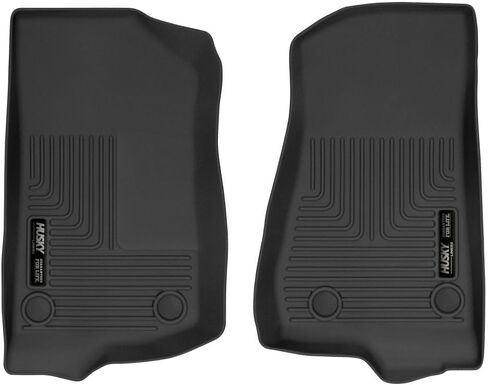 Husky Liners X-Act Contour Floor Haps | يناسب 2011-2018 Jeep Wrangler JK 2-DR. | الصف الثاني ، 1 -PC أسود - 53581 in Kuwait