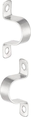 19mm(W) Two Hole Strap - 2Pack - Good for Industrial 25mm Dia Pipe Fixing - 304 Stainless Steel Rigid Pipe Strap Clamp - Silver Tone in Saudi Arabia