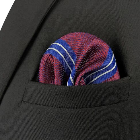 S&W SHLAX&WING Striped Pocket Square for Mens Suit Jacket XL Wedding Party Gift in Saudi Arabia