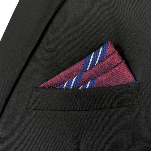 S&W SHLAX&WING Striped Pocket Square for Mens Suit Jacket XL Wedding Party Gift in Saudi Arabia