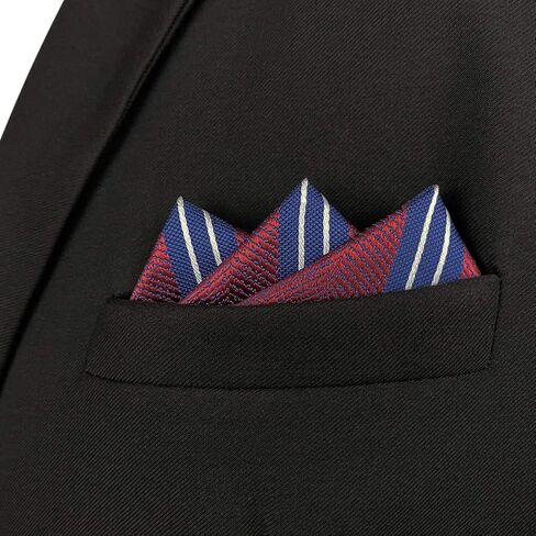S&W SHLAX&WING Striped Pocket Square for Mens Suit Jacket XL Wedding Party Gift in Saudi Arabia