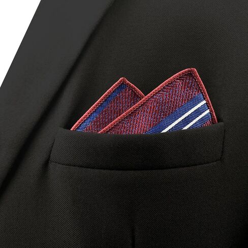 S&W SHLAX&WING Striped Pocket Square for Mens Suit Jacket XL Wedding Party Gift in Saudi Arabia