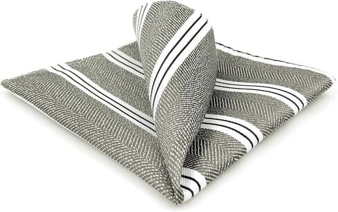 S&W SHLAX&WING Striped Pocket Square for Mens Suit Jacket XL Wedding Party Gift in Saudi Arabia