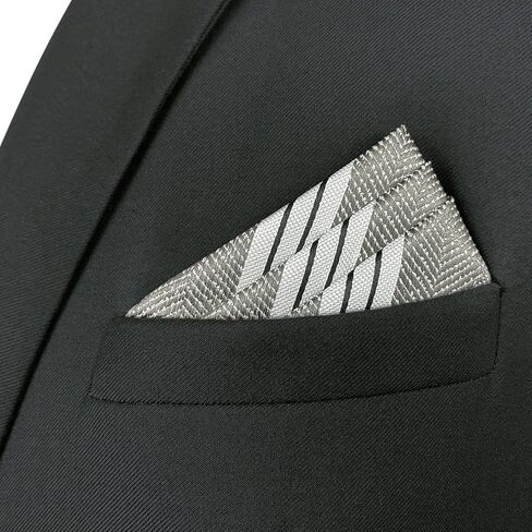 S&W SHLAX&WING Striped Pocket Square for Mens Suit Jacket XL Wedding Party Gift in Saudi Arabia