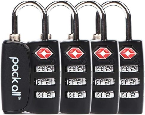 pack all Travel Accessories Bundle | Cable Luggage Locks(4 Pack) & TSA Luggage Lock(4 Pack) in Saudi Arabia