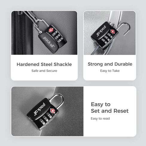 pack all Travel Accessories Bundle | Cable Luggage Locks(4 Pack) & TSA Luggage Lock(4 Pack) in Saudi Arabia