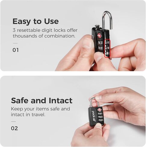 pack all Travel Accessories Bundle | Cable Luggage Locks(4 Pack) & TSA Luggage Lock(4 Pack) in Saudi Arabia