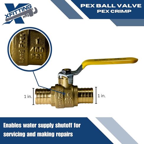 1 Piece XFITTING 3/4" Pex Ball Valve, Full Port, Brass in Saudi Arabia