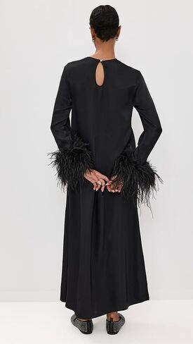 Women's Suzi Maxi Dress with Detachable Feathers in Saudi Arabia