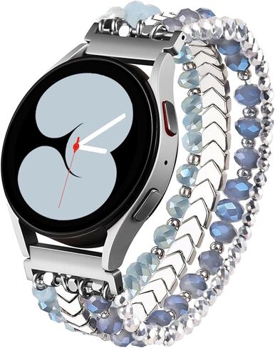 Lerobo Beaded Bracelet Band Compatible with Galaxy Watch 7/6/5/4/Active 2 40mm 44mm/Watch 4 Classic 42mm 46mm/6 Classic 43mm 47mm/5 Pro 45mm Women Girl 20mm Handmade Fashion Stretch Watch Band in Saudi Arabia