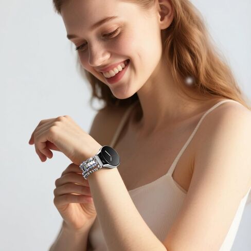 Lerobo Beaded Bracelet Band Compatible with Galaxy Watch 7/6/5/4/Active 2 40mm 44mm/Watch 4 Classic 42mm 46mm/6 Classic 43mm 47mm/5 Pro 45mm Women Girl 20mm Handmade Fashion Stretch Watch Band in Saudi Arabia