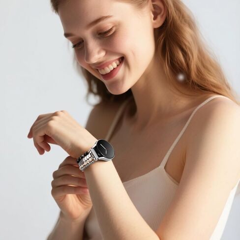 Lerobo Beaded Bracelet Band Compatible with Galaxy Watch 7/6/5/4/Active 2 40mm 44mm/Watch 4 Classic 42mm 46mm/6 Classic 43mm 47mm/5 Pro 45mm Women Girl 20mm Handmade Fashion Stretch Watch Band in Saudi Arabia