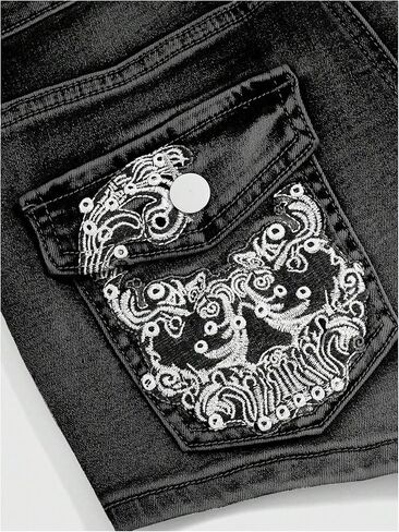 Soly Hux Women's Y2K Denim Shorts Grunge Punk Low Weist Skinny Mini Jean Shorts streetwear in Saudi Arabia