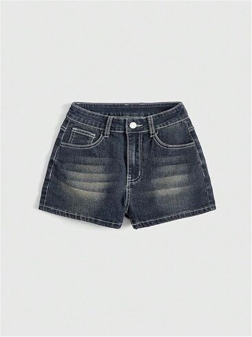 SOLY HUX Women's Y2k Denim Shorts Grunge Punk Low Waist Skinny Mini Jean Shorts Streetwear in Saudi Arabia