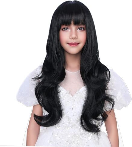 Light Blonde Wigs for Kids Girls Long Wavy Curly Blonde Child Wig Blond Wig with Bangs in Saudi Arabia