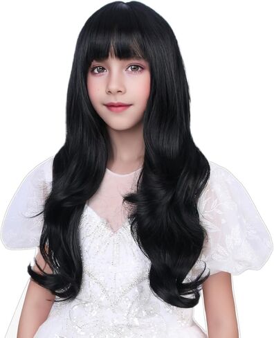Light Blonde Wigs for Kids Girls Long Wavy Curly Blonde Child Wig Blond Wig with Bangs in Saudi Arabia