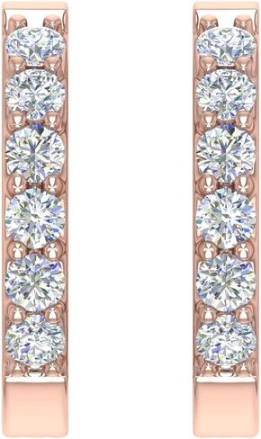 2 to 4 Carat (ctw) Inside Out Diamond Hoop Earrings in 14K Gold (SI1-SI2 Clarity) in Saudi Arabia