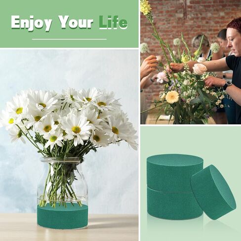 4Pcs Floral Foam Blocks (7" L x 3.5" W x 2.1H) Green Wet Dry Flower Foam Bricks Florist Plant Foam for Artificial and Fresh Flower Arrangement in Saudi Arabia