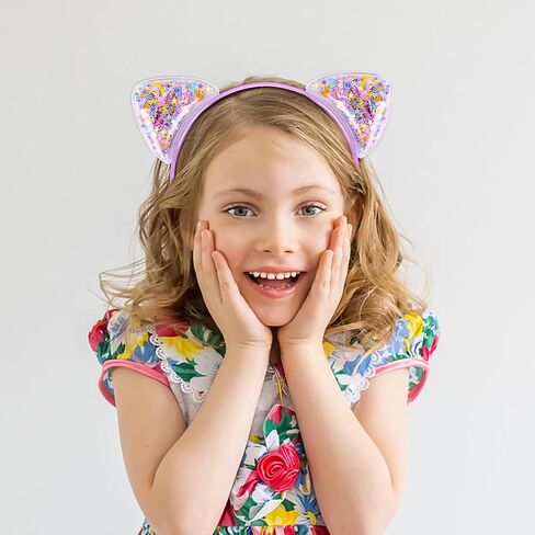 Fishdown Cute Cat Ears Headbands Set for Girls - Transparent Non-slip Plastic Headbands (7pcs Per Pack, Each Color 1pcs) in Kuwait