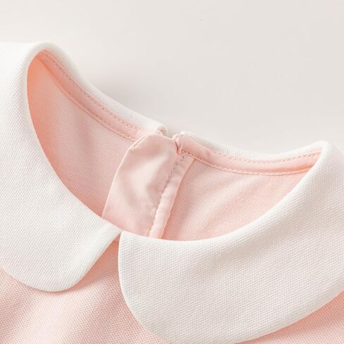 ديف وبيلا تودلر الفتيات الرياضة فستان رياضي الصيف نفخة قصيرة الأكمام مطوية Sundress مدرسة الزي الرسمي التنس غولف فستان بلاي. in Kuwait