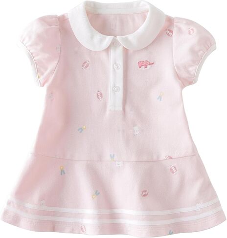 Dave & Bella Toddler Girls Polo Dress Press Short Sleeve Golf Tennis Dress A-Line Playwear Sundress Cotton Baby Girls steland in Kuwait