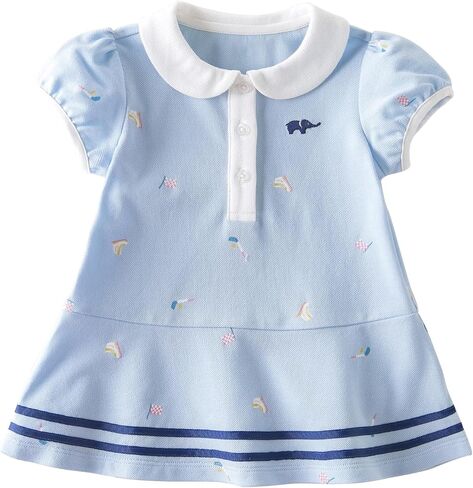 Dave & Bella Toddler Girls Polo Dress Press Short Sleeve Golf Tennis Dress A-Line Playwear Sundress Cotton Baby Girls steland in Kuwait