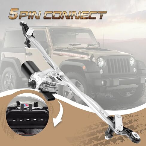 ممسحة محرك وربط الزجاج الأمامي من أجل Wrangler 2007-2017 / Jeep Wrangler JK 2018# 55077859AC ، 602-105 in Kuwait