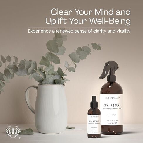 Muse Apothecary Spa Ritual Pure Eucalyptus Oil Shower Mist - Eucalyptus Spray for Shower, Spa, Bath, and Linen - Aromatherapy Eucalyptus Essential Oil Spray - 2oz in Saudi Arabia