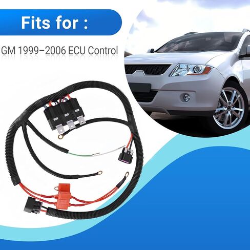 CULMKARI Dual Electric Fan Upgrade Wiring Harness Fits GM 1999-2006 ECU Control, Part Number 7L5533A226T in Saudi Arabia