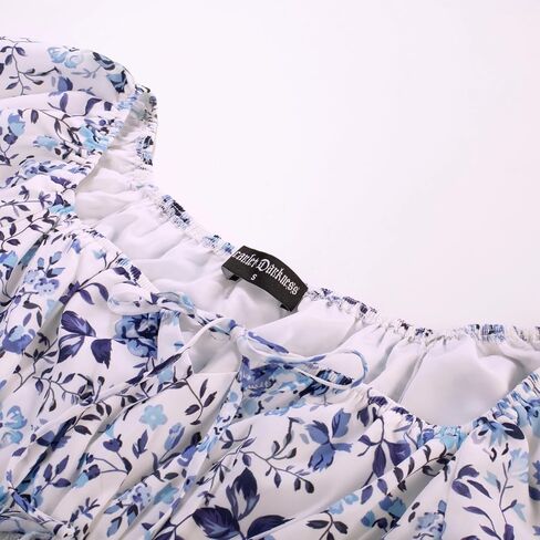Scarlet Darkness Women's Off The Shoulder Summer Dress Floral Puff Sleeve Renaissance Dresses in Saudi Arabia
