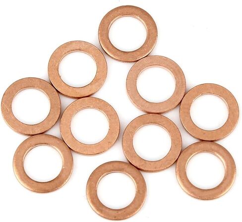 X AUTOHAUX 10pcs Copper Washer Flat Sealing Gasket Ring Spacer for Car 16 x 24 x 1.5mm in Saudi Arabia