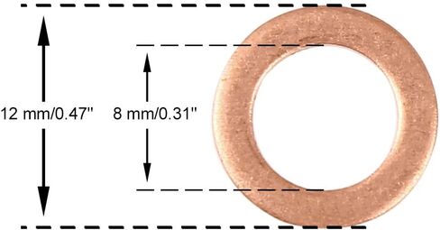 X AUTOHAUX 10pcs Copper Washer Flat Sealing Gasket Ring Spacer for Car 16 x 24 x 1.5mm in Saudi Arabia