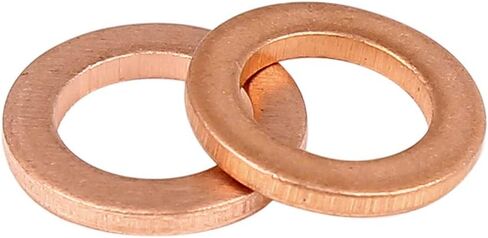 X AUTOHAUX 10pcs Copper Washer Flat Sealing Gasket Ring Spacer for Car 16 x 24 x 1.5mm in Saudi Arabia