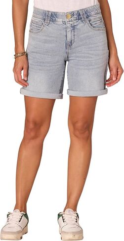 Democracy Women's Ab Solution Mid-Rise 7-Inch Inseam Shorts with Roll Cuff in Saudi Arabia