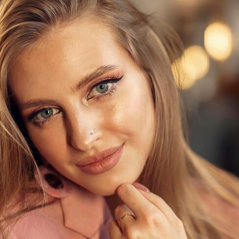 Body Candy 14k Solid Gold Nose Ring Studs - 2mm Lab Grown Diamond Created by MasterJeweler - Left Side Nose Ring 18 Gauge 20 Gauge Real Gold Nose Ring Piercing Jewelry for Women, Men in Saudi Arabia