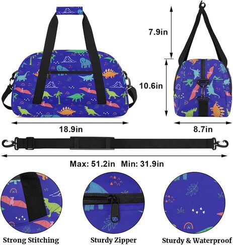 Kids Duffel Bag for Boys - Sport Gym Bag for Woman Man Weekender Overnight Bag Travel Duffle Bag Practice Workout Dance(Sport Ball) in Kuwait