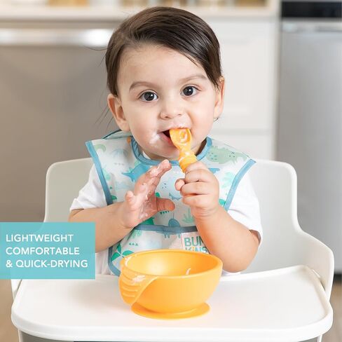 Bumkins Bibs, for Baby Girl or Boy, Infant 3-9 Months, Essential Must Have for Eating, Feeding, Baby Led Weaning, Mess Saving Waterproof Soft Fabric, Starter Bib 2-pk Watercolors and Brushstrokes in Saudi Arabia