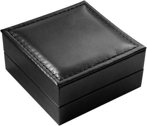 Tiong Brown/Black Vintage Classic Personalization 47mm Pu Leather Pocket Watch Box Customized Holder Storage Case Coin Pouch Storage with Chain in Saudi Arabia