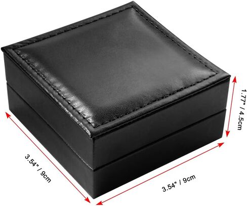 Tiong Brown/Black Vintage Classic Personalization 47mm Pu Leather Pocket Watch Box Customized Holder Storage Case Coin Pouch Storage with Chain in Saudi Arabia