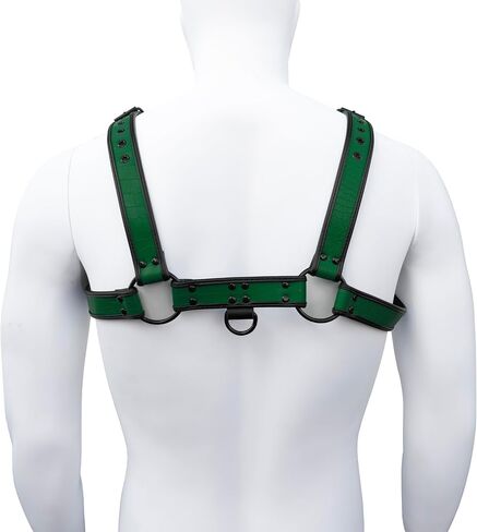 Mens Harness Belt Adjustable Crocodile Print Body Chest Harness Belt for Halloween Christmas in Saudi Arabia