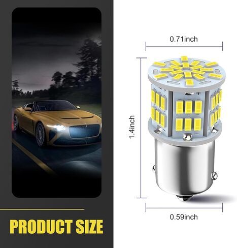 2 PCS LED LED LED LID LIDELL ، 1156 بدائل الذيل ، إكسسوارات إضاءة المركبات المقاومة للماء ، عالمي لمعظم السيارات والشاحنات والشاحنات (الضوء الأبيض) in Kuwait