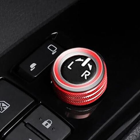 for Toyota Camry LE/SE/XLE/XSE 2025 2026 Accessories, Aluminum Volume Adjuster, Mirror Knob Cover, Engine Start Button Cover/Ring (4pcs) (red) in Kuwait