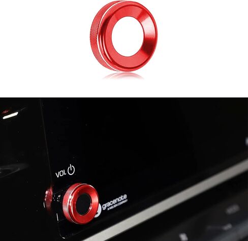for Toyota Camry LE/SE/XLE/XSE 2025 2026 Accessories, Aluminum Volume Adjuster, Mirror Knob Cover, Engine Start Button Cover/Ring (4pcs) (red) in Kuwait
